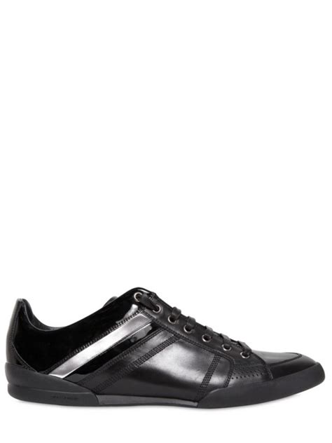 dior homme patent stripe matte sneakers|Dior Homme sneakers.